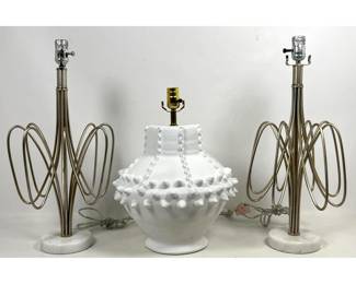 Lot 479 3pcs Modernist Table Lamps. 