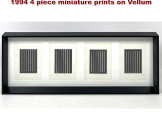 Lot 135 DONALD JUDD The Last Editions 1994 4 piece miniature prints on Vellum