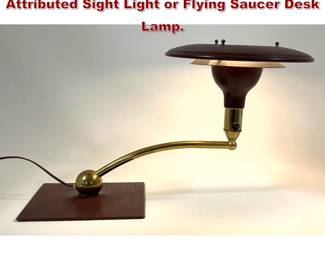 Lot 570 Mid Century Modern Wheeler Attributed Sight Light or Flying Saucer Desk Lamp.