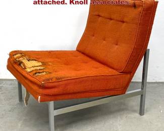 Lot 339 Florence Knoll Slipper chair, tag attached. Knoll associates. 