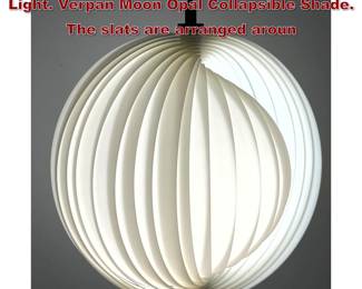 Lot 190 VERNER PANTON Nautilus style Light. Verpan Moon Opal Collapsible Shade. The slats are arranged aroun