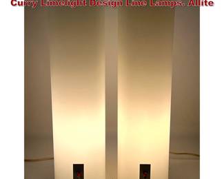 Lot 120 Pair 60s MidCentury Pair of Bill Curry Limelight Design Line Lamps. Allite