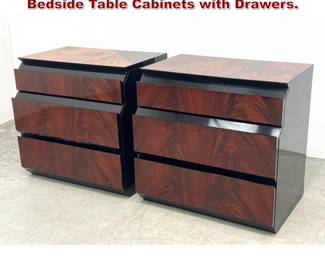 Lot 480 Pair Giorgio Collection Italian Bedside Table Cabinets with Drawers. 