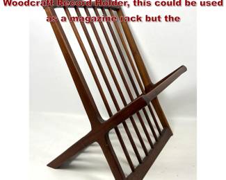 Lot 232 Arthur Umanoff for Washington Woodcraft Record Holder, this could be used as a magazine rack but the