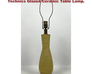 Lot 58 Mid Century Lee Rosen for Design Technics Glazed Ceramic Table Lamp. 