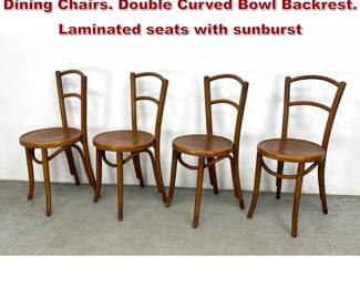 Lot 363 Set 4 ASTRA BENTWOOD Side Dining Chairs. Double Curved Bowl Backrest. Laminated seats with sunburst 