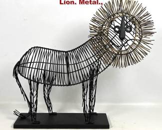 Lot 185 Large Frederic Weinberg Style Wire Lion. Metal.,
