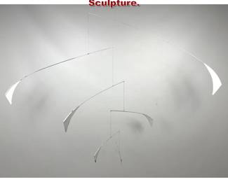 Lot 187 White Painted Metal Mobile Hanging Sculpture. 