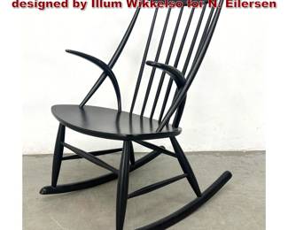 Lot 474 Scandinavian modern rocking chair designed by Illum Wikkelso for N. Eilersen