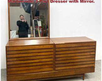 Lot 485 Merton Gershun for American of Martinsville 3 Part Dresser with Mirror. 
