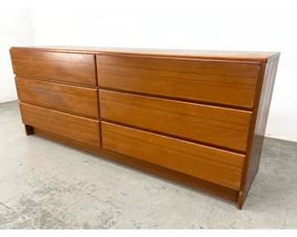 Lot 577 Danish Modern Low Dresser Chest. 