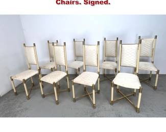 Lot 288 Set 8 Antonio Pavia Dining Chairs. Signed.