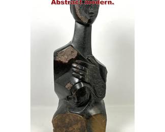 Lot 47 Pilai Carved stone Sculpture. Abstract modern. 