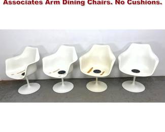 Lot 204 Set 4 Eero Saarinen for Knoll Associates Arm Dining Chairs. No Cushions. 