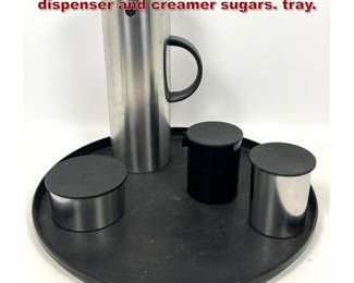 Lot 107 Stelton Beverage set. Drink dispenser and creamer sugars. tray.