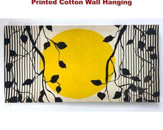 Lot 402 70s Colorful Mid Century Stretched Printed Cotton Wall Hanging