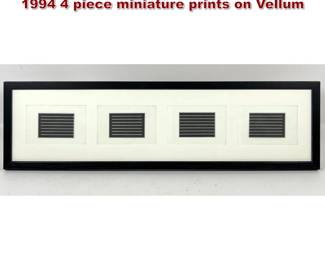 Lot 136 DONALD JUDD The Last Editions 1994 4 piece miniature prints on Vellum