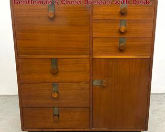 Lot 285 Gilbert Rohde Style Art deco Gentleman s Chest Dresser with Desk. 