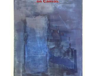 Lot 382 Large Abstract Modern Painting on Canvas. 