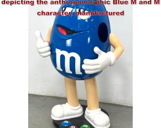Lot 307 Promotional store display figure depicting the anthropomorphic Blue M and M character, manufactured 