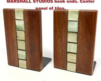 Lot 6 Pair Gordon and Jane MARTZ for MARSHALL STUDIOS book ends. Center panel of tiles.