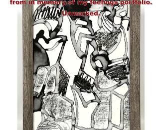 Lot 99 Grace Hartigan offset lithograph print from in memory of my feelings portfolio. Unmarked.