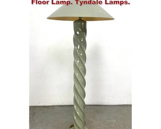 Lot 478 Postmodern Twisted Stem Lacquer Floor Lamp. Tyndale Lamps. 