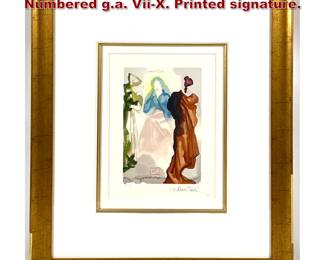 Lot 530 Salvador Dali Limited edition Print. Numbered g.a. ViiX. Printed signature.