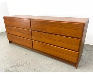 Lot 571 Danish Modern Low Dresser Chest. 