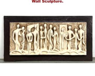 Lot 401 Espada Lovers Fiberglass Relief Wall Sculpture.