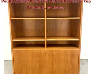 Lot 287 Mid Century Danish Modern Teak Poul Hundevad Cabinet Hutch Bookcase Top Denmark. No base. 