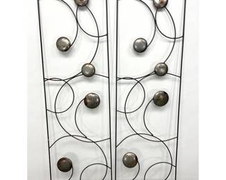 Lot 427 2pc Sculptural Metal Panels. 