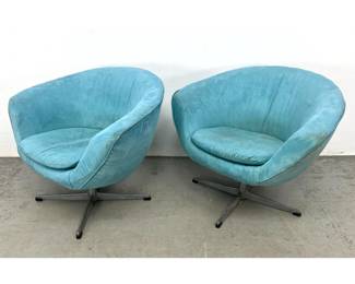 Lot 312 Pair Overman Pod Lounge Chairs. 
