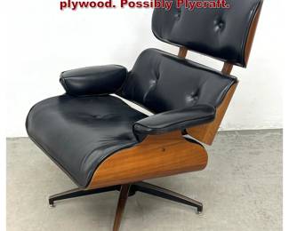 Lot 195 Eames style Lounge Chair. Molded plywood. Possibly Plycraft. 
