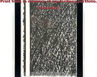 Lot 83 Barnett Newman offset lithograph Print from in memory of my feelings portfolio. Unmarked.