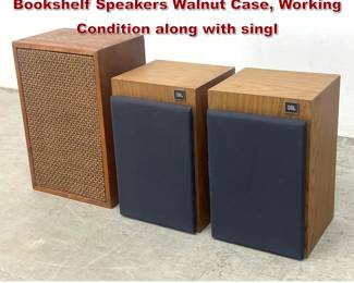 Lot 758 3 Vintage Loud Speakers. JBL L20T Bookshelf Speakers Walnut Case, Working Condition along with singl
