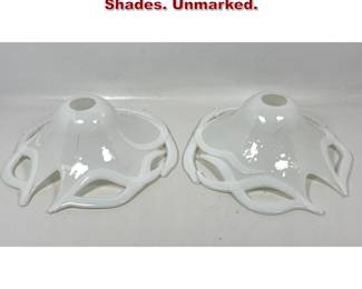 Lot 876 Blown Art Glass Lighting Shades. Unmarked. 