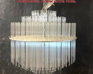 Lot 917 Sciolari Tiered Multi Glass Rod Chandelier. A few extra rods. 