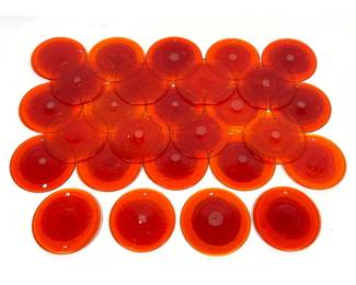 Lot 910 27pcs Glass Rondel Lighting Prisms. 