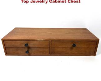 Lot 763 Mid Century Modern Walnut Table Top Jewelry Cabinet Chest