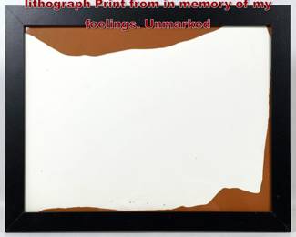 Lot 752 Helen Frankenthaler offset lithograph Print from in memory of my feelings. Unmarked