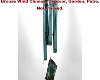 Lot 721 WALTER LAMB Mid Century Patina Bronze Wind Chimes. Outdoor, Garden, Patio. Not Marked. 