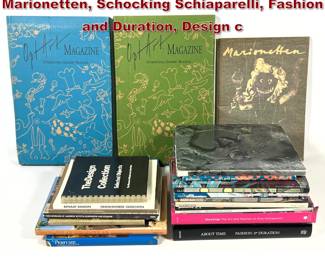 Lot 954 20pc Art Books. OpArt Magazine, Marionetten, Schocking Schiaparelli, Fashion and Duration, Design c
