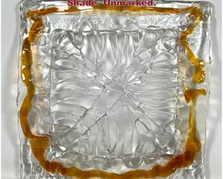 Lot 909 Mazzega Italian Art Glass Lighting Shade. Unmarked. 