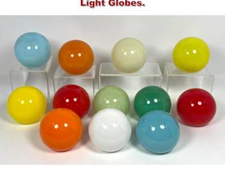 Lot 916 12 Multicolor Glass Ball Light Globes. 