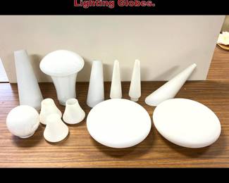 Lot 911 12pcs Italian White Glass Lamp Lighting Globes. 