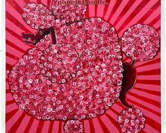 Lot 747 Eurhi Jones 2001 Snarl Painting on panel. Poodle. 