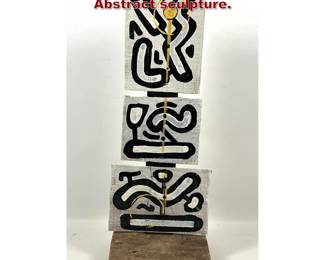 Lot 714 Dennis Sakelson Painted wood Abstract sculpture. 