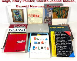 Lot 949 17pcs Art Books. Futurism, Van Gogh, Story Painter, Christo Jeanne Claude, Barnett Newman, Picasso, 