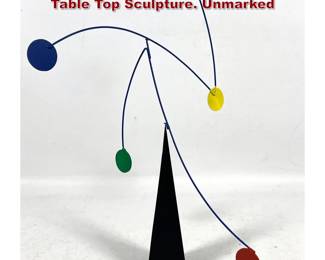 Lot 723 Modernist Metal Stabile Mobile Table Top Sculpture. Unmarked